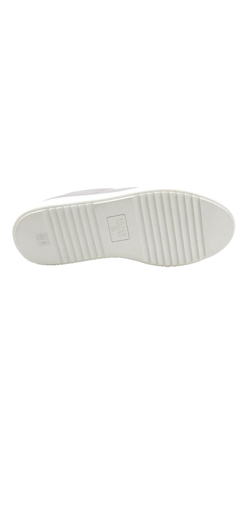 Eileen Fisher Womens Gray Quilted Poem Slip on Leather Sneakers Size 8.5M